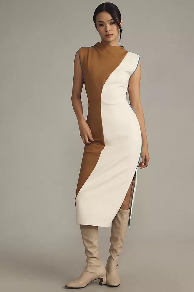 Maeve Muscle Colorblock Midi Dress Product Image