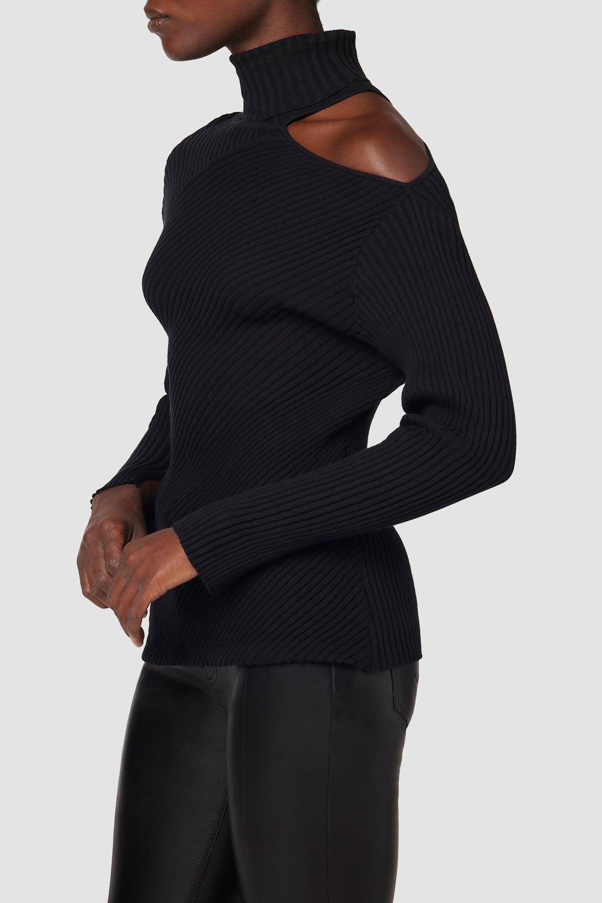 Cut Out Shoulder Sweater Female Product Image