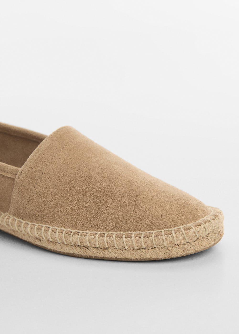 MANGO MAN - Jute suede leather espadrille sandMen Product Image