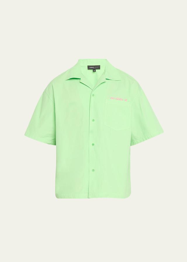 Mens Cropped Poplin Camp Shirt Product Image