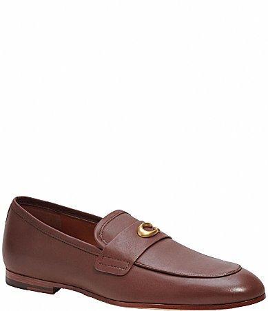 COACH Mens Sculpt C Signature Leather Loafers Product Image