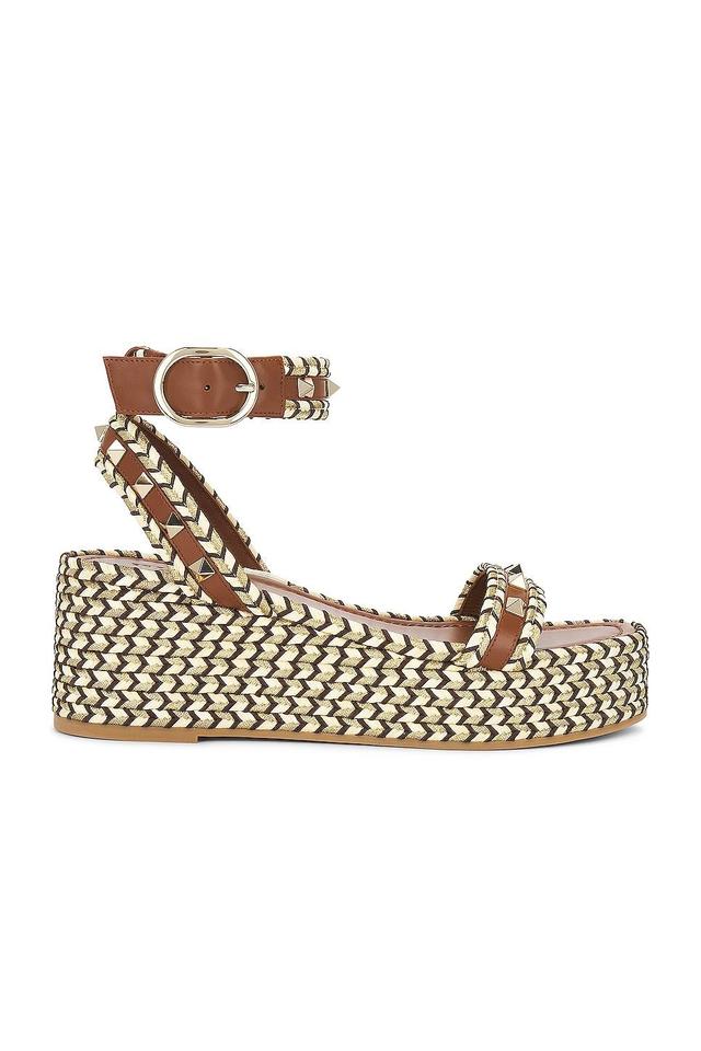 Valentino Garavani Womens Ankle Strap Espadrille Platform Sandals Product Image