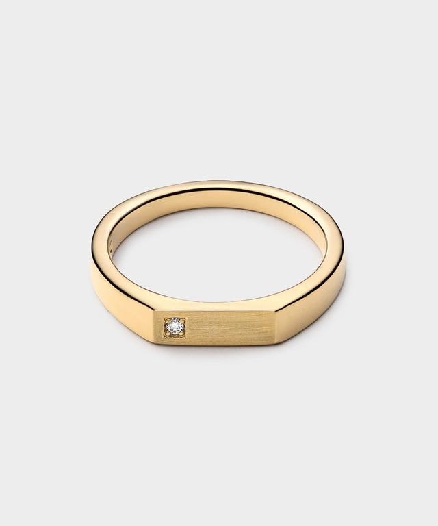 Miansai Thin Geo Ring Diamond Ring in Gold Product Image