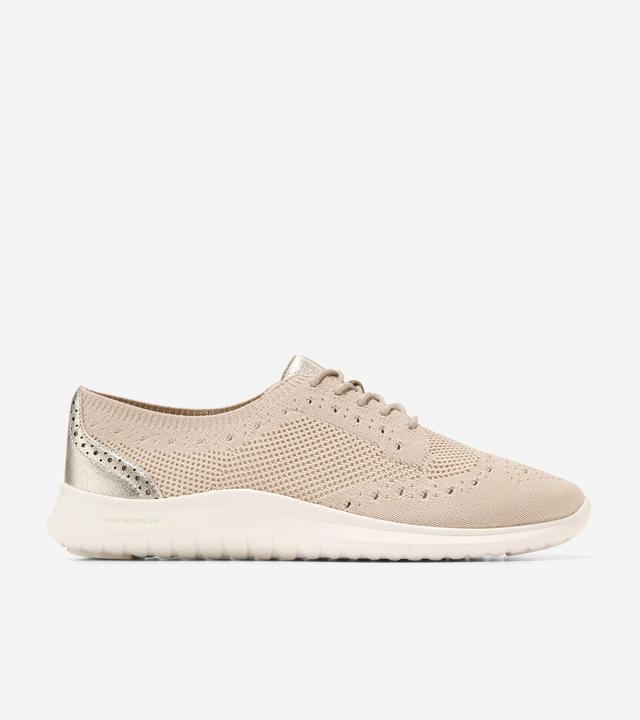 Cole Haan Womens Zergrand Meritt Stitchlite Oxfords - Beige Size 9.5 Product Image