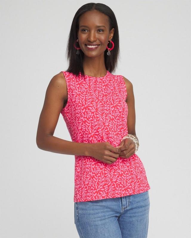 Women's Floral Button Detail Tank Top Product Image