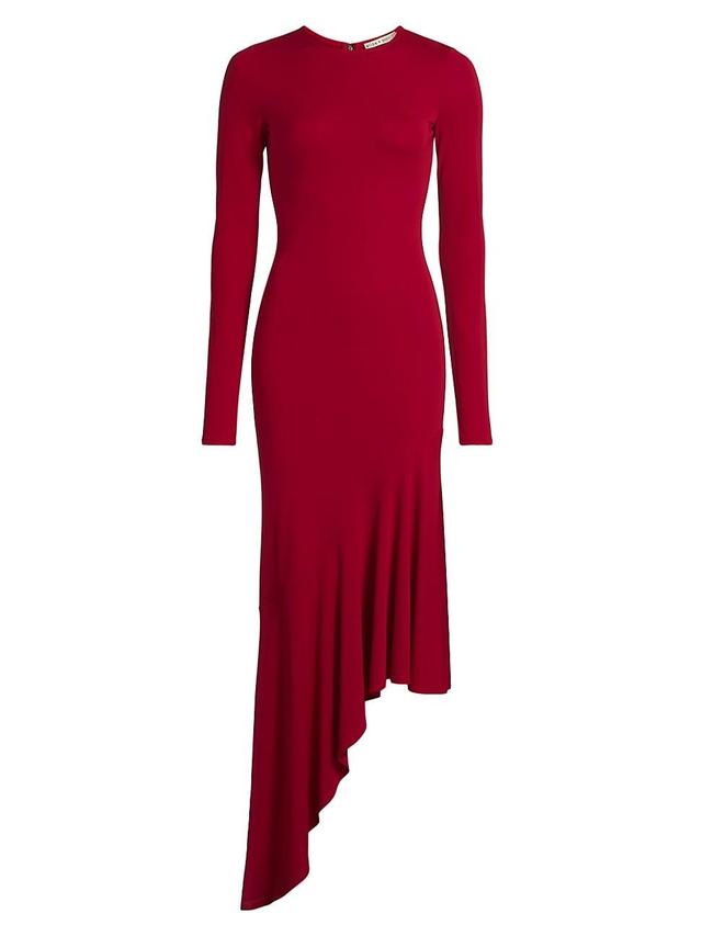 Womens Elia Asymmetric Fitted Midi-Dress Product Image