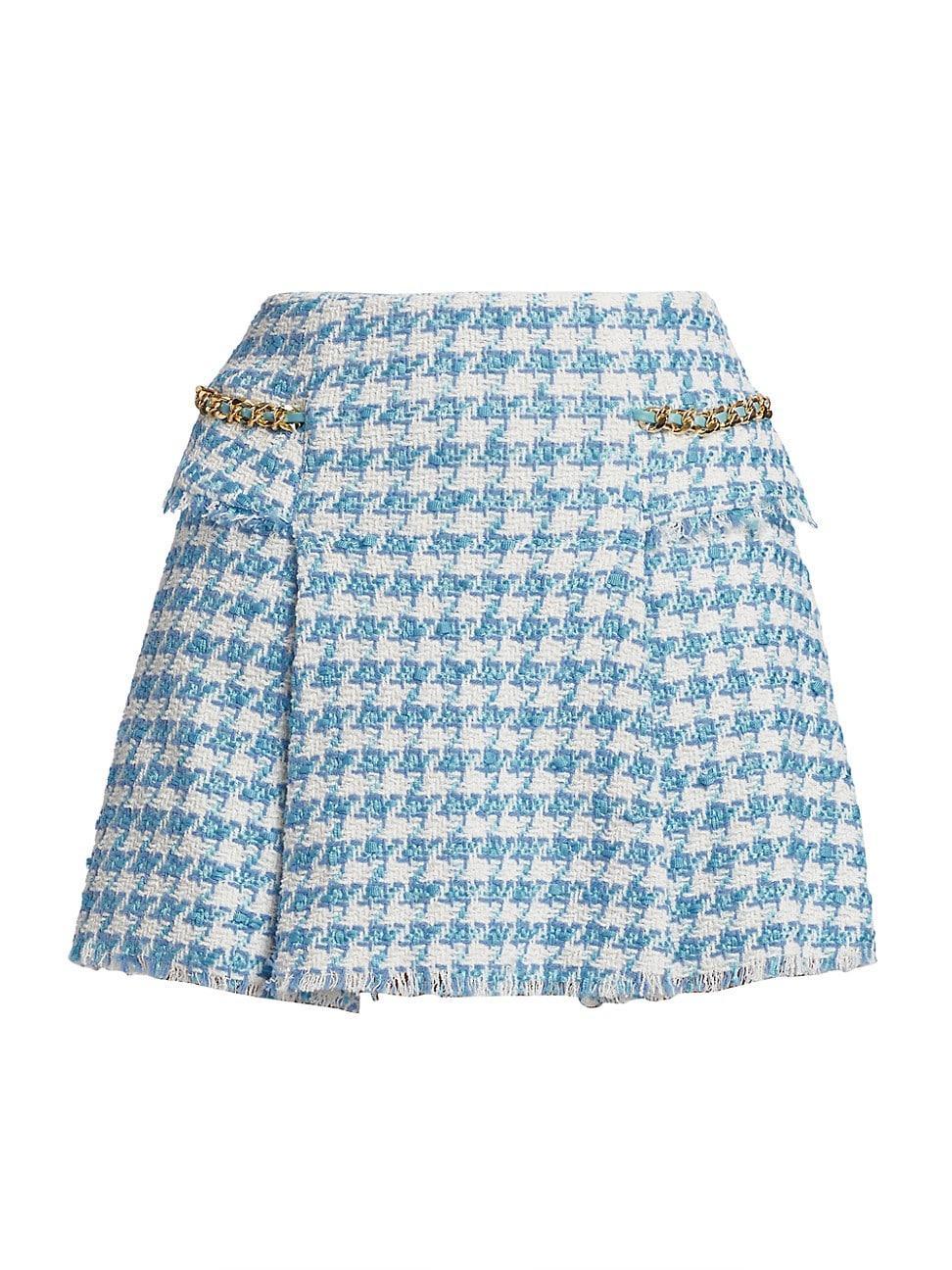 Womens Judith Houndstooth Tweed Miniskirt Product Image