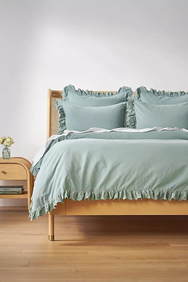 Loren Embroidered Percale Duvet Cover Product Image