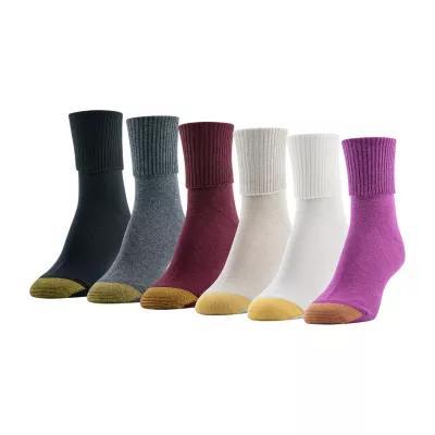 Gold Toe 6 Pair Turncuff Socks Womens Product Image