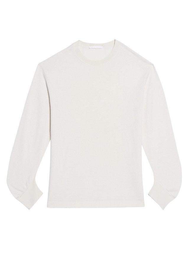 Mens Wool & Silk-Blend Crewneck Sweater Product Image