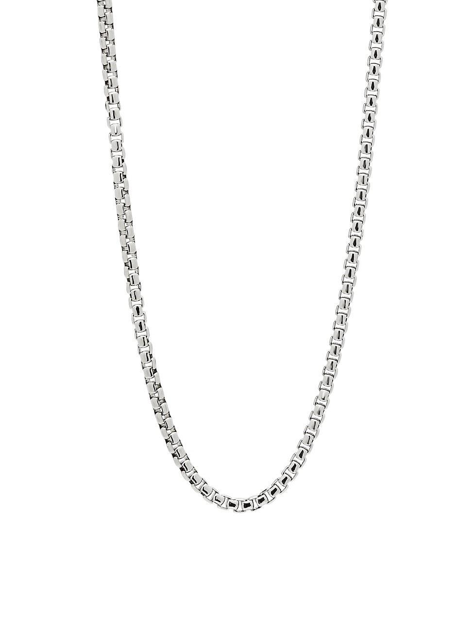 Womens Sterling Silver Box Chain Necklace Product Image