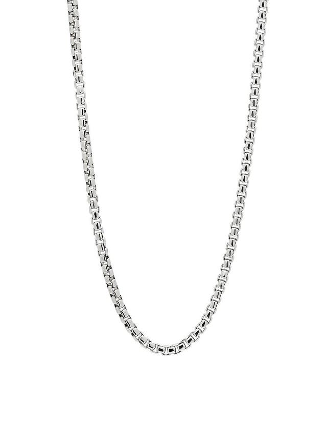 Womens Sterling Silver Box Chain Necklace Product Image