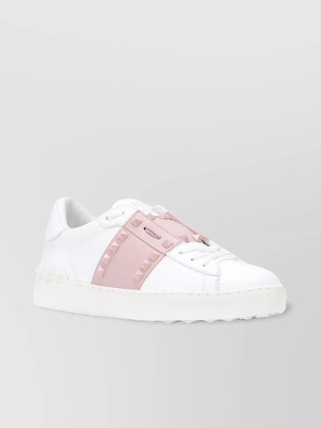 VALENTINO GARAVANI Rockstud Untitled Leather Sneakers Product Image