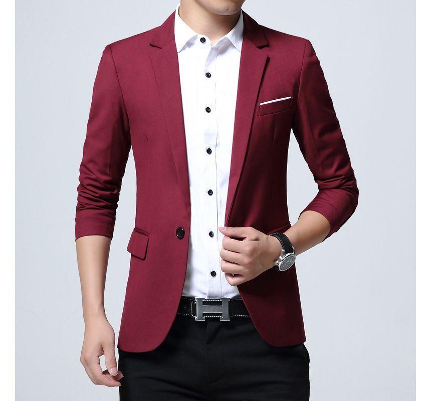 Plain One-Buttoned Blazer Product Image