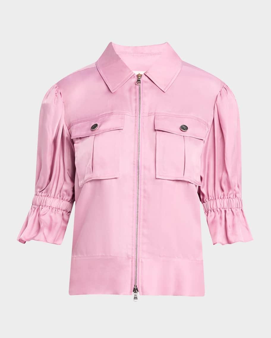 Holly Ruched Short-Sleeve Jacket Product Image