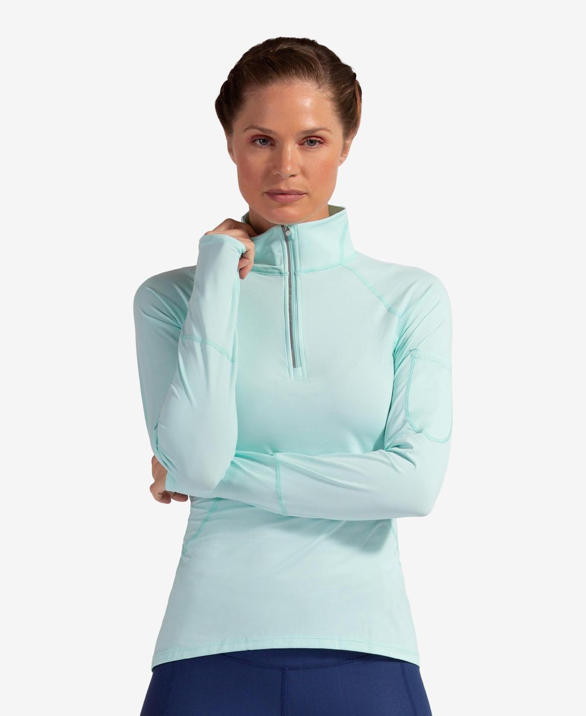 BloqUV Womens Upf 50+ Sun Protective Mock Zip Top Product Image