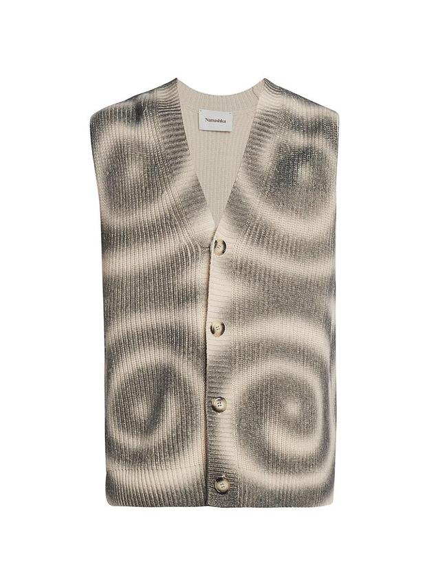Mens Terence Spiral Wool-Blend Sweater Vest Product Image