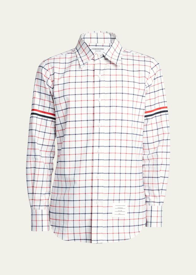 Mens Tattersall Sport Shirt with Armbands Product Image