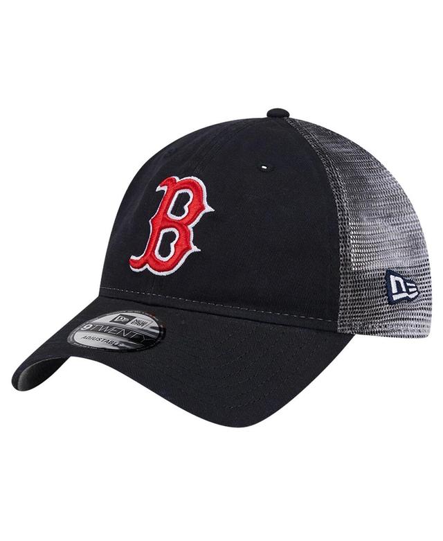 New Era Mens Navy Boston Red Sox Team Slick Trucker 9TWENTY Adjustable Hat Product Image