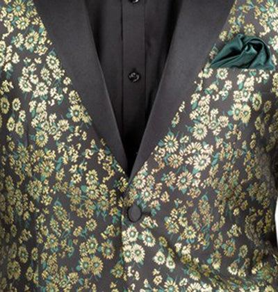 Emerald Green Sim Fit Tuxedo 2 Pieces with Matching Bow Tie Product Image