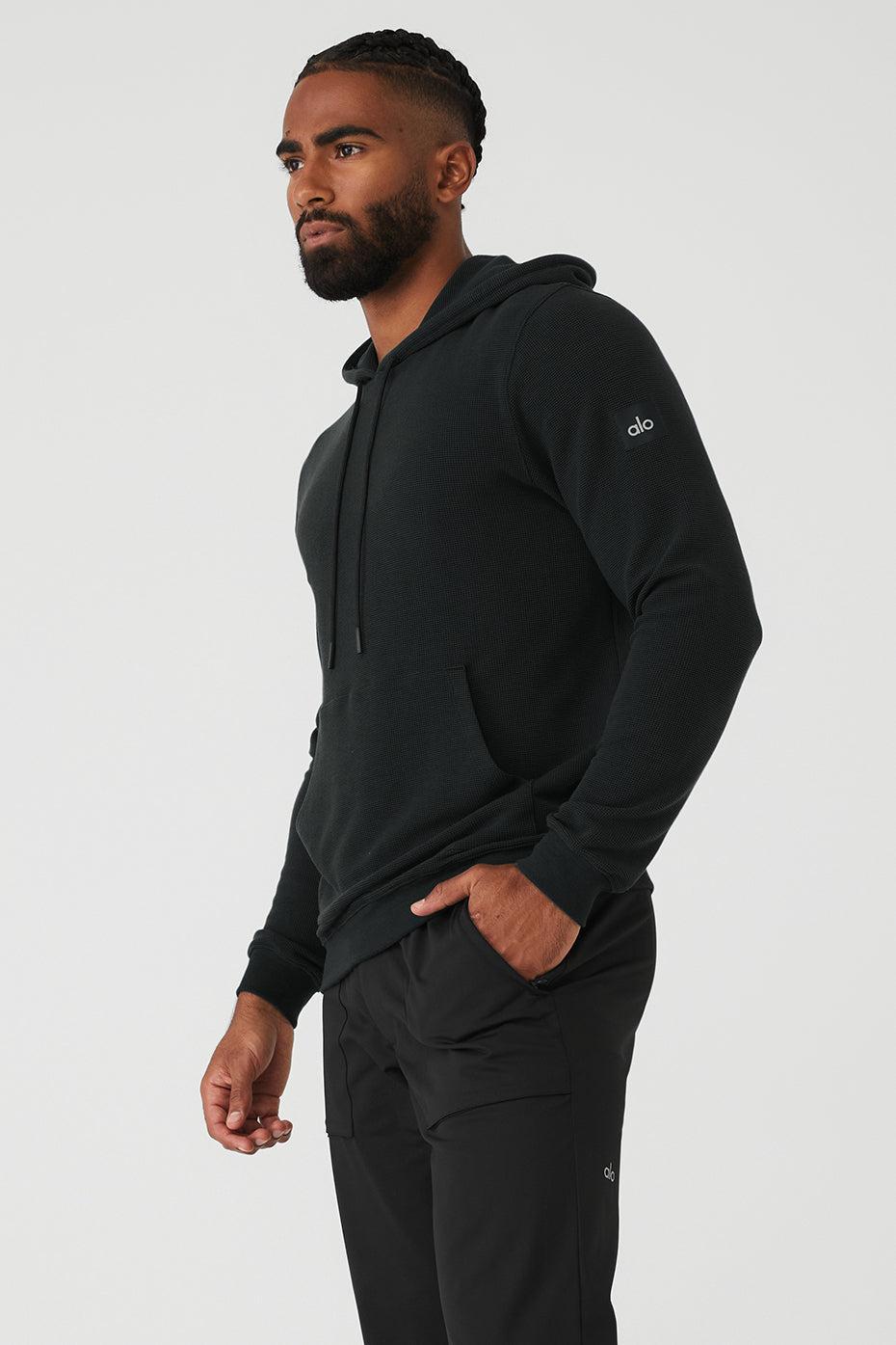 Micro Waffle Fast Break Hoodie - Black Male Product Image