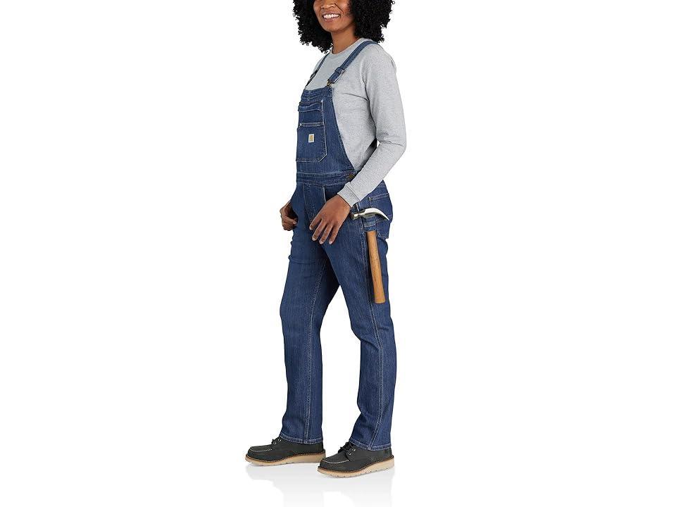 Carhartt Rugged Flex(r) Relaxed Fit Denim Bib Overalls (Arches) Women's Overalls One Piece Product Image