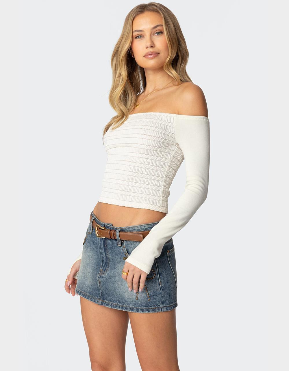 EDIKTED Aurelie Off Shoulder Top Product Image