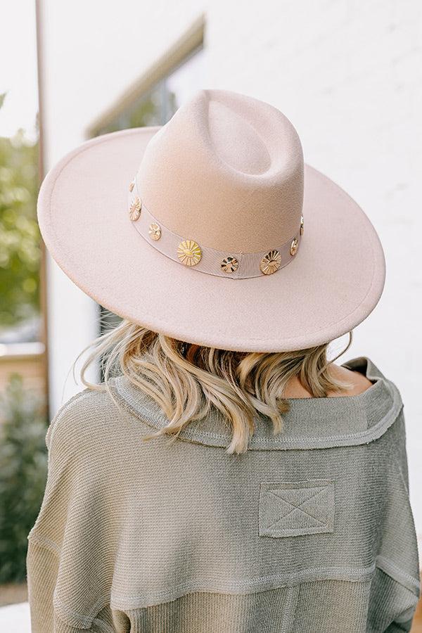 Whispering Sweet Nothings Felt Fedora In Iced Latte Product Image