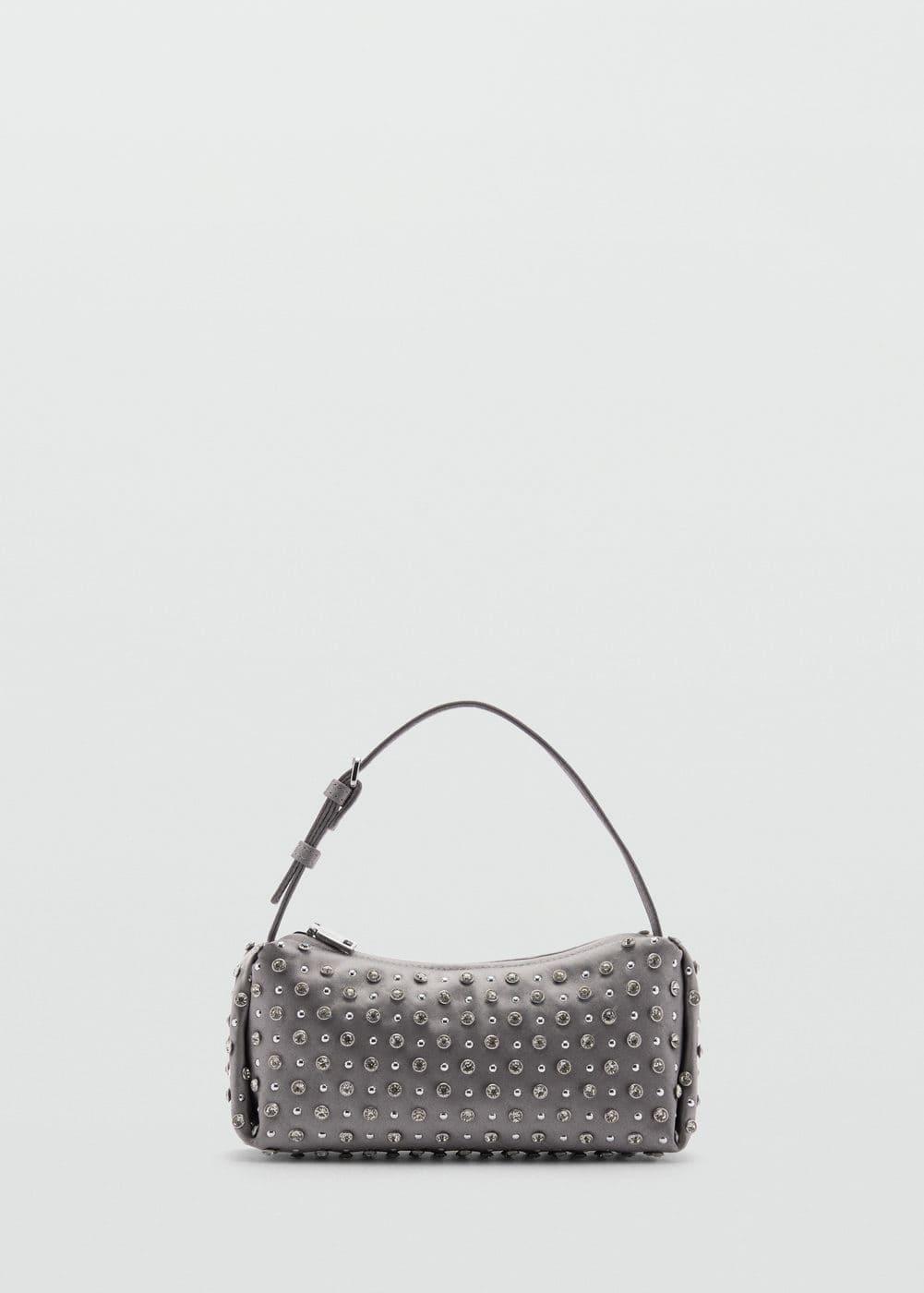 Mango Womens Beaded Shoulder Bag - Light Product Image