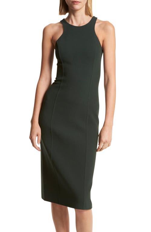 Michael Kors Collection Racerback Virgin Wool Blend Sheath Dress Product Image