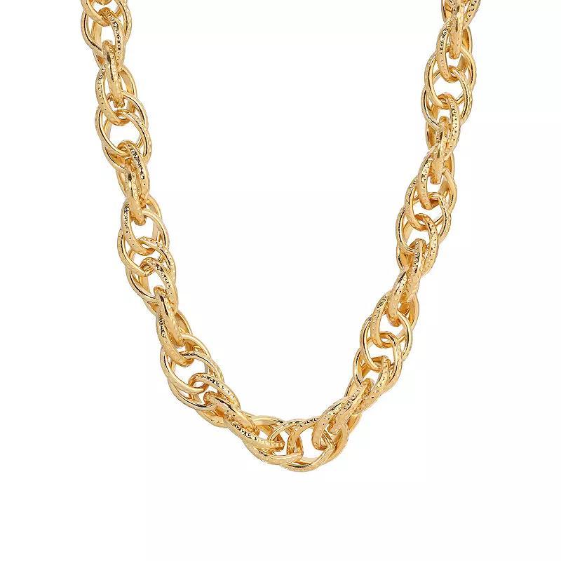 1928 Gold Tone Chain Link Necklace, Womens, Yellow Product Image