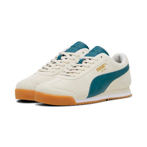 PUMA Roma Suede Men's Sneakers in Alpine Snow/Cold Green/Gum Product Image