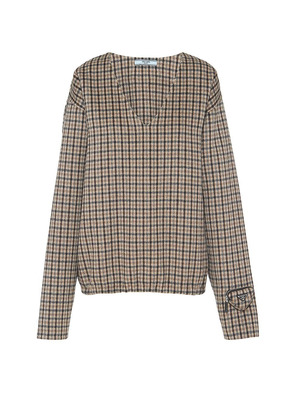 Womens Cashmere Gora Check Sweater product image