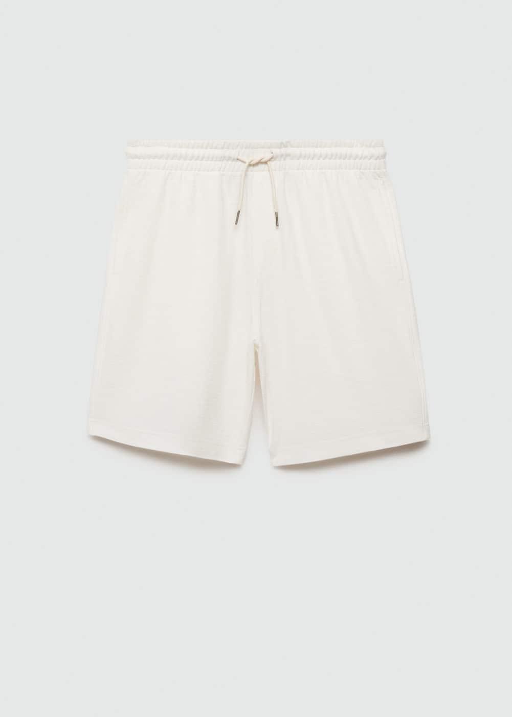 Mango Mens Drawstring Cotton Shorts Product Image