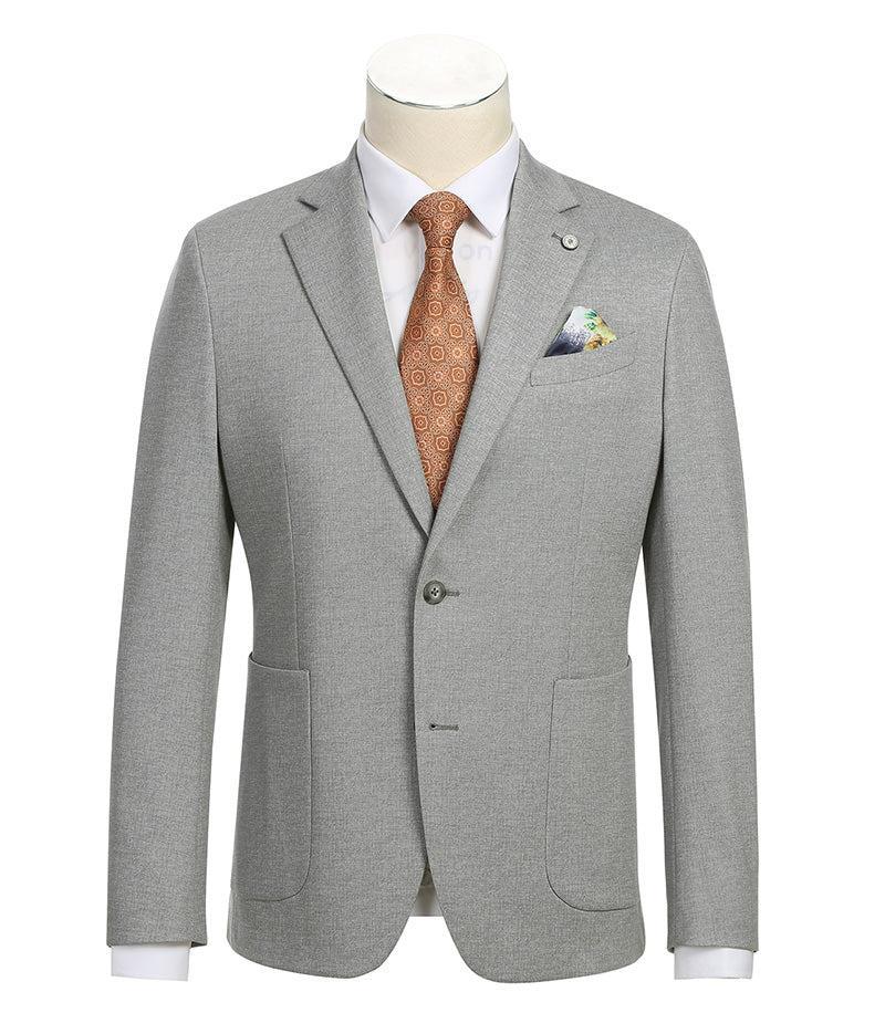 Half Canvas Slim Fit Blazer in Gray product image