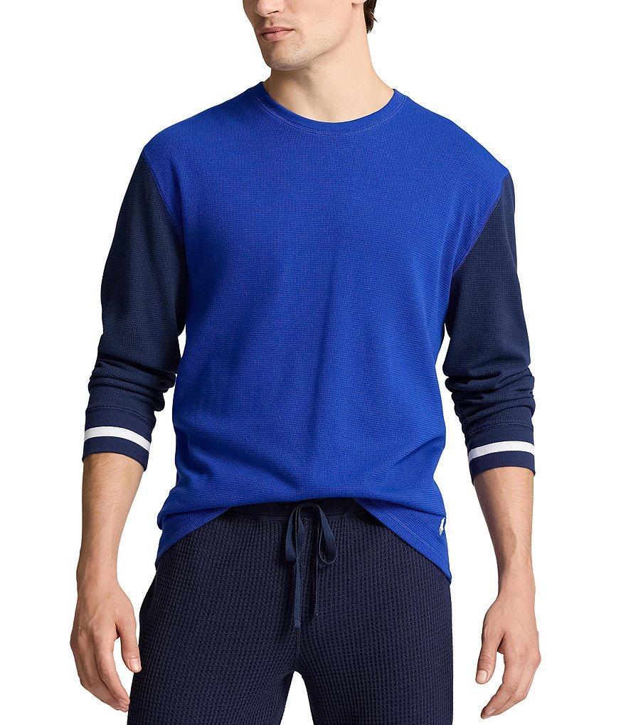 Polo Ralph Lauren Long Sleeve Comfortable Waffle-Knit Lounge Shirt Product Image