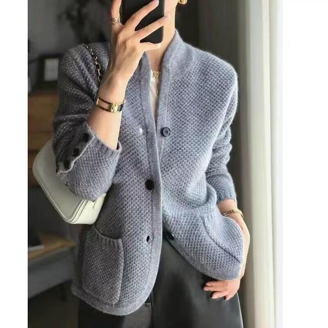 Plain Button-Up Cardigan Product Image