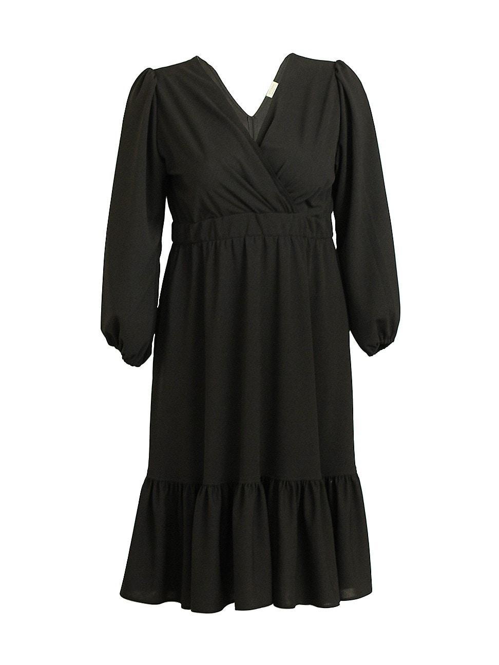 Womens Portia Long Sleeve Crepe Midi-Dress Product Image