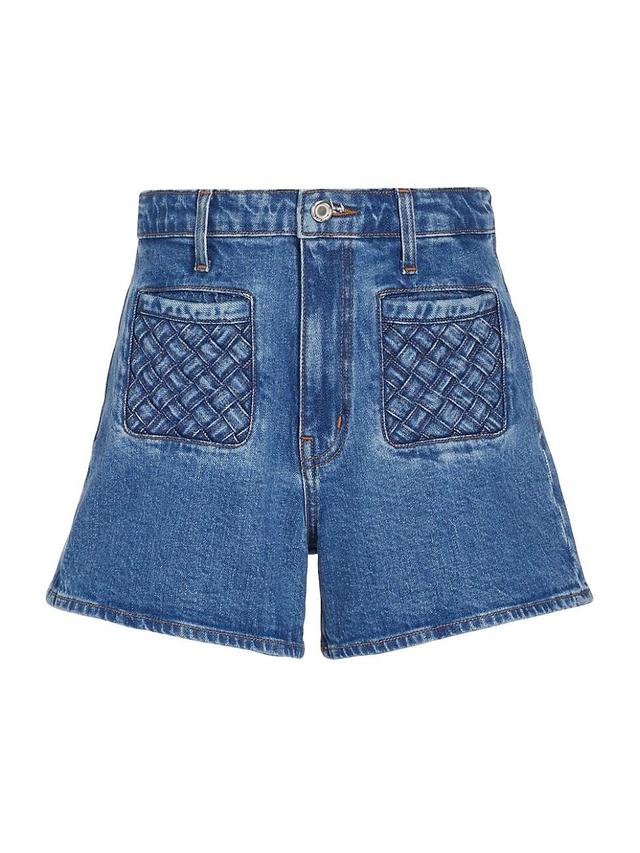 Womens Luna Woven Denim Shorts Product Image