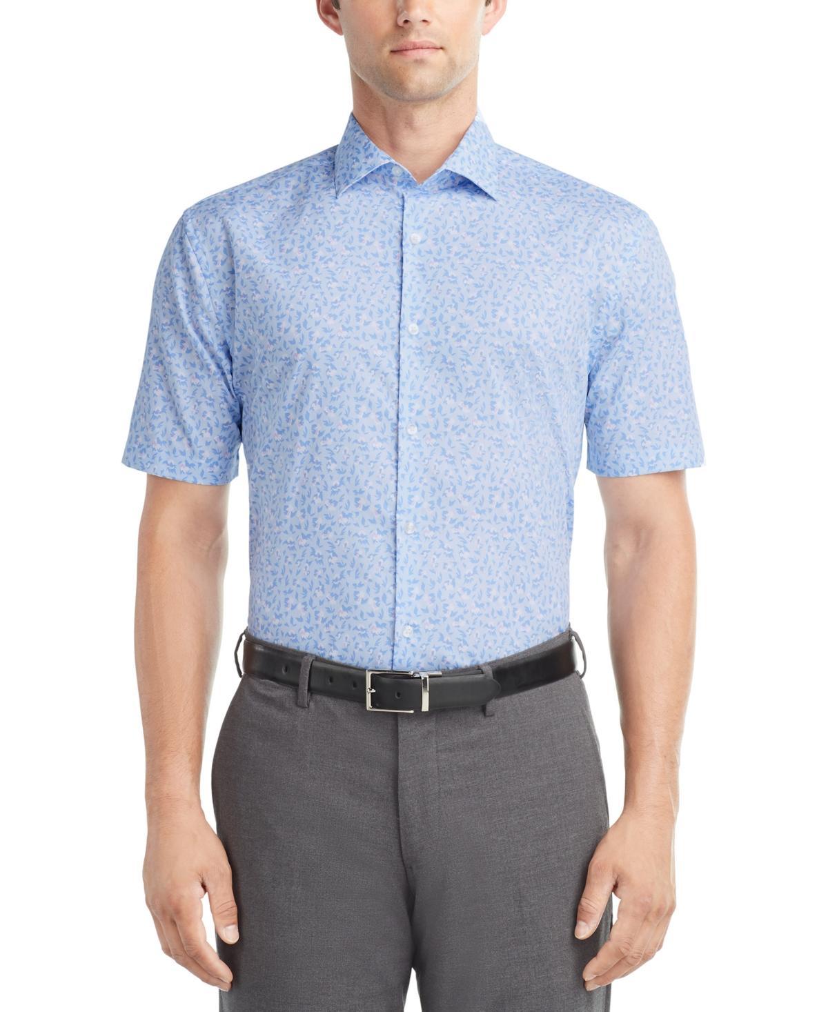 Van Heusen Mens Slim-Fit Flex Collar Short-Sleeve Dress Shirt Product Image