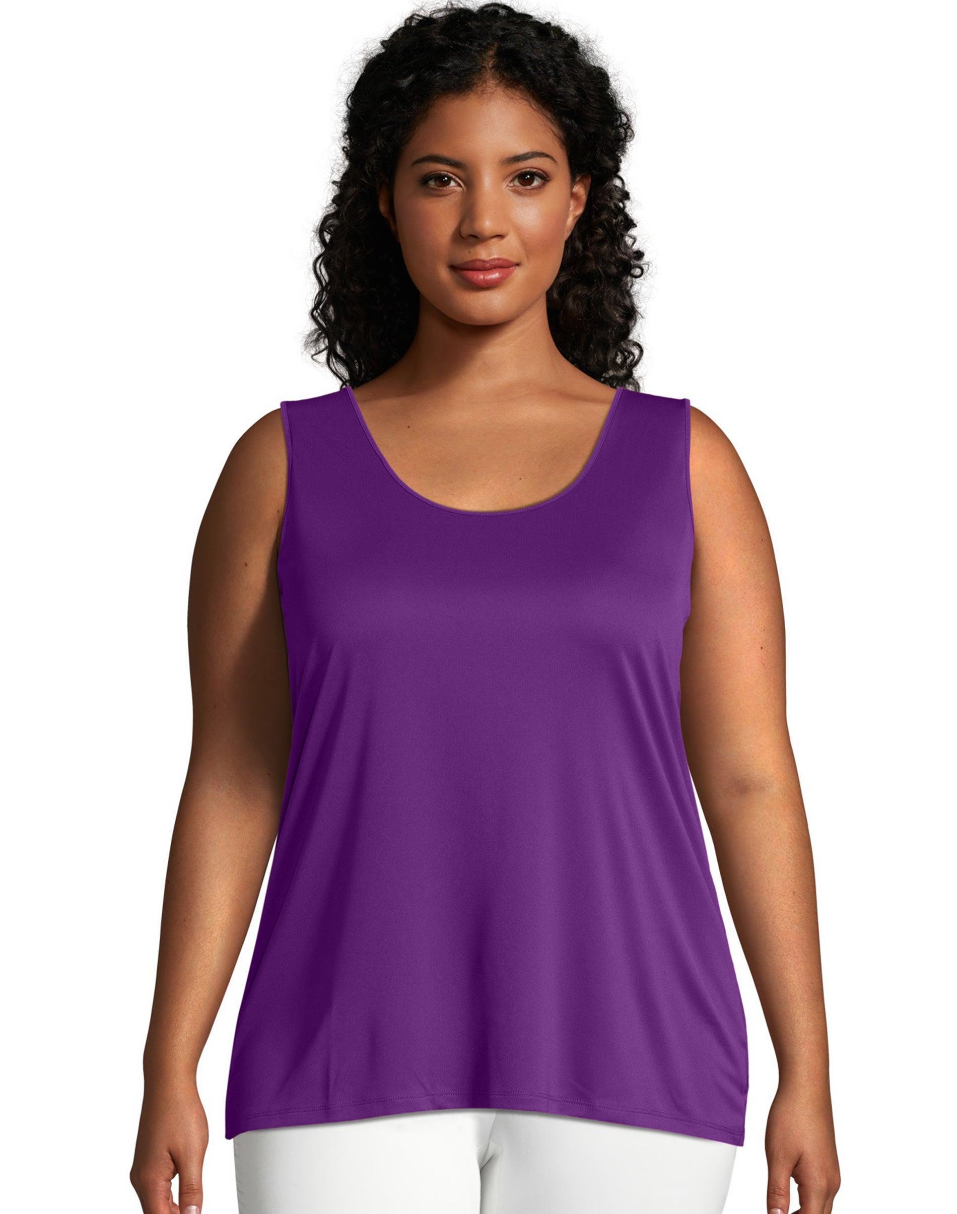 Hanes Just My Size Cool DRI Womens Tank (Plus ) Process Blue 5X Product Image