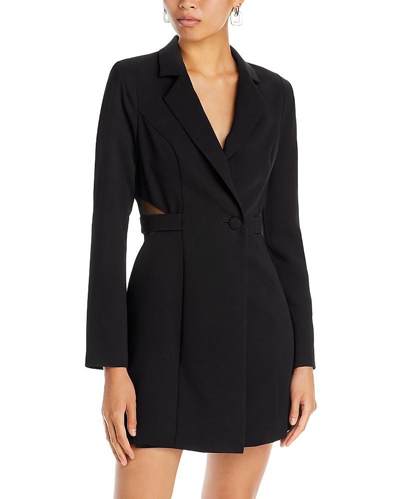 Womens Crepe Single-Button Blazer Dress Product Image