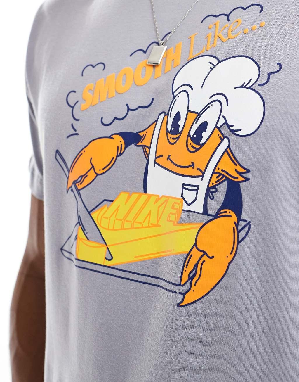 Nike soul food graphic t-shirt in gray Product Image