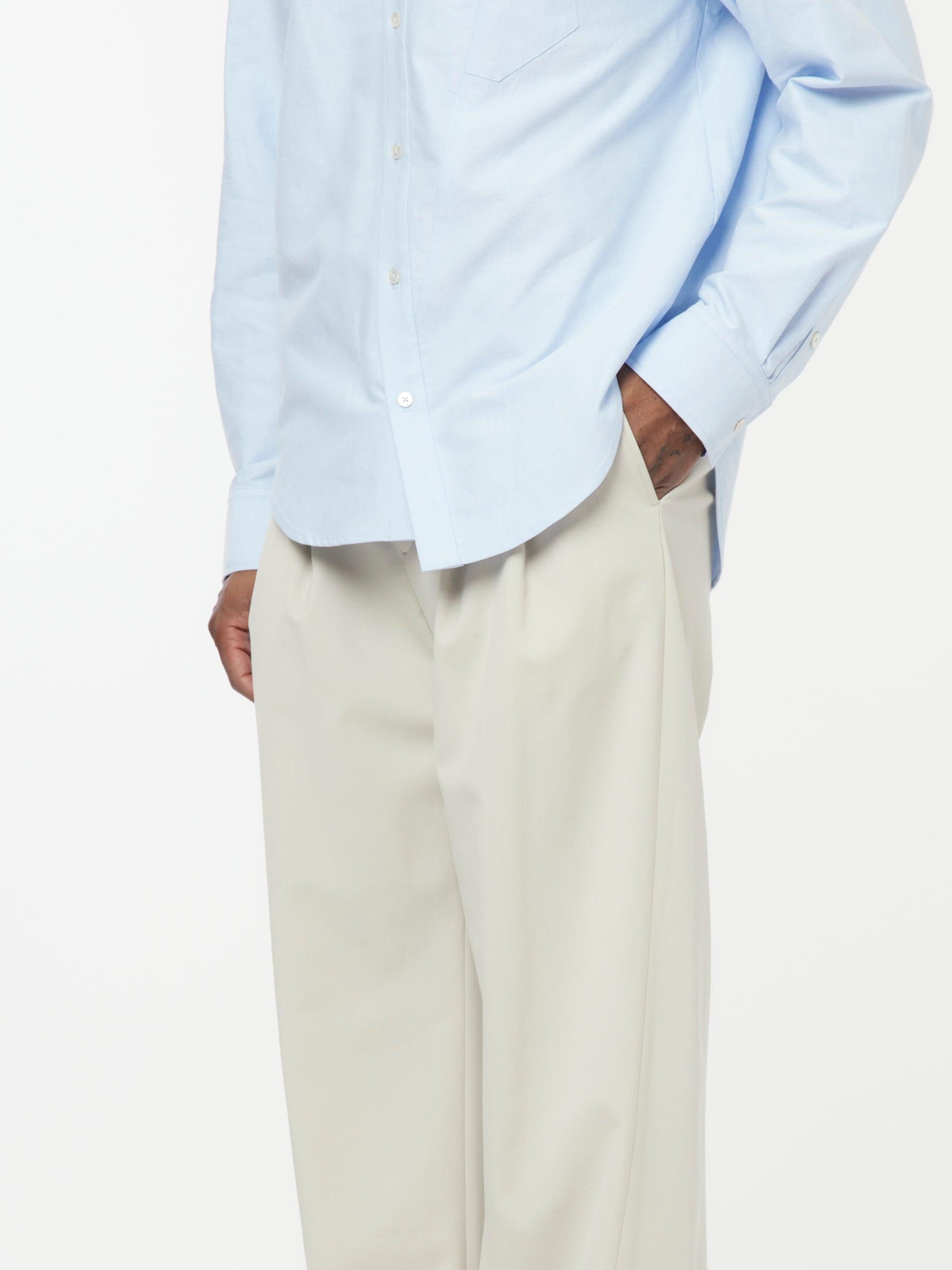 Pleated Shift Trousers (Ecru) Product Image