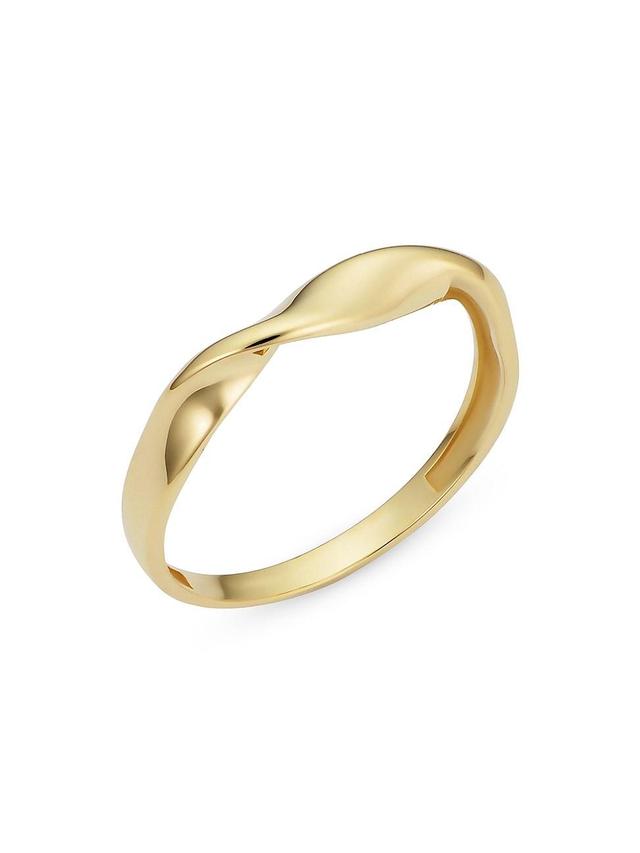 Womens 14K Yellow Solid Gold Easy Twist Ring Product Image