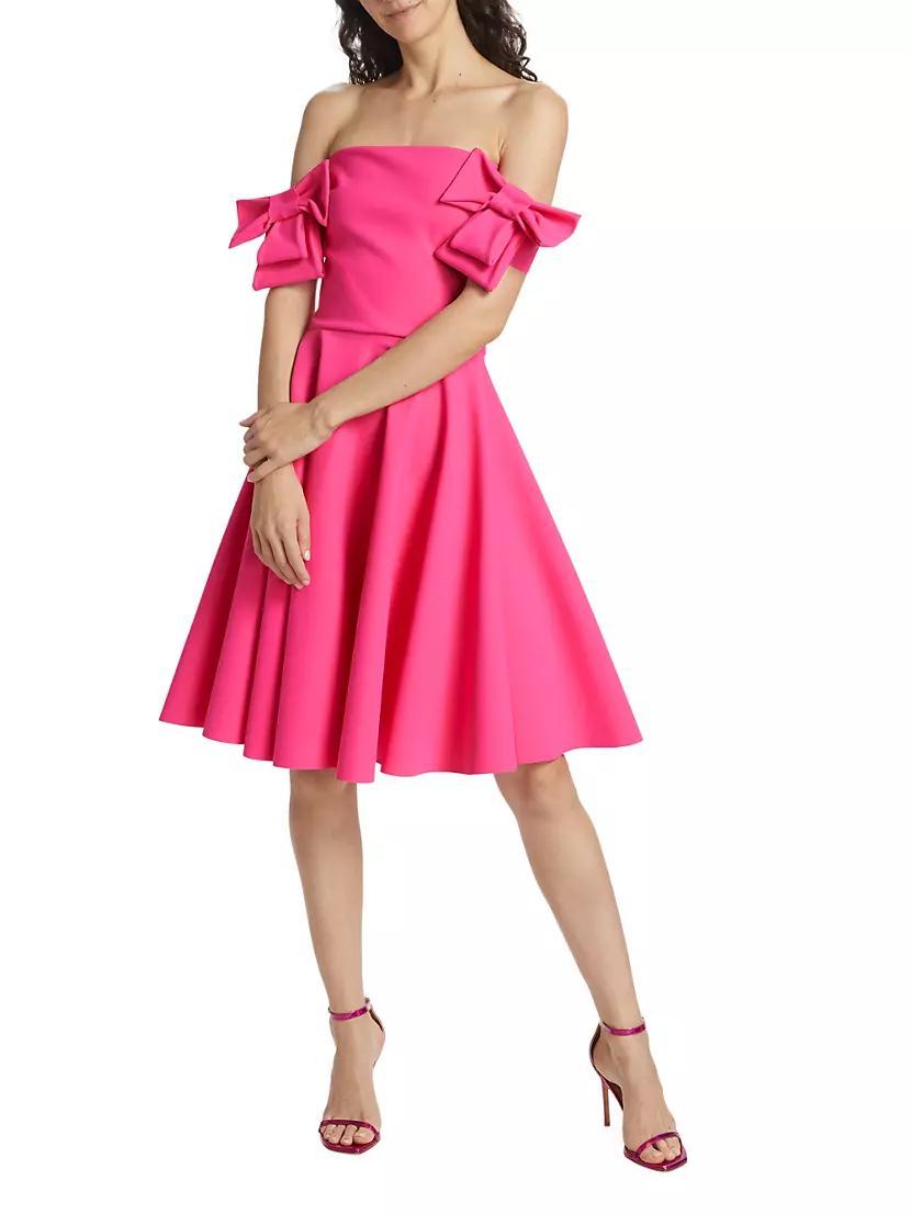 Zarissa Bow Cocktail Midi-Dress Product Image