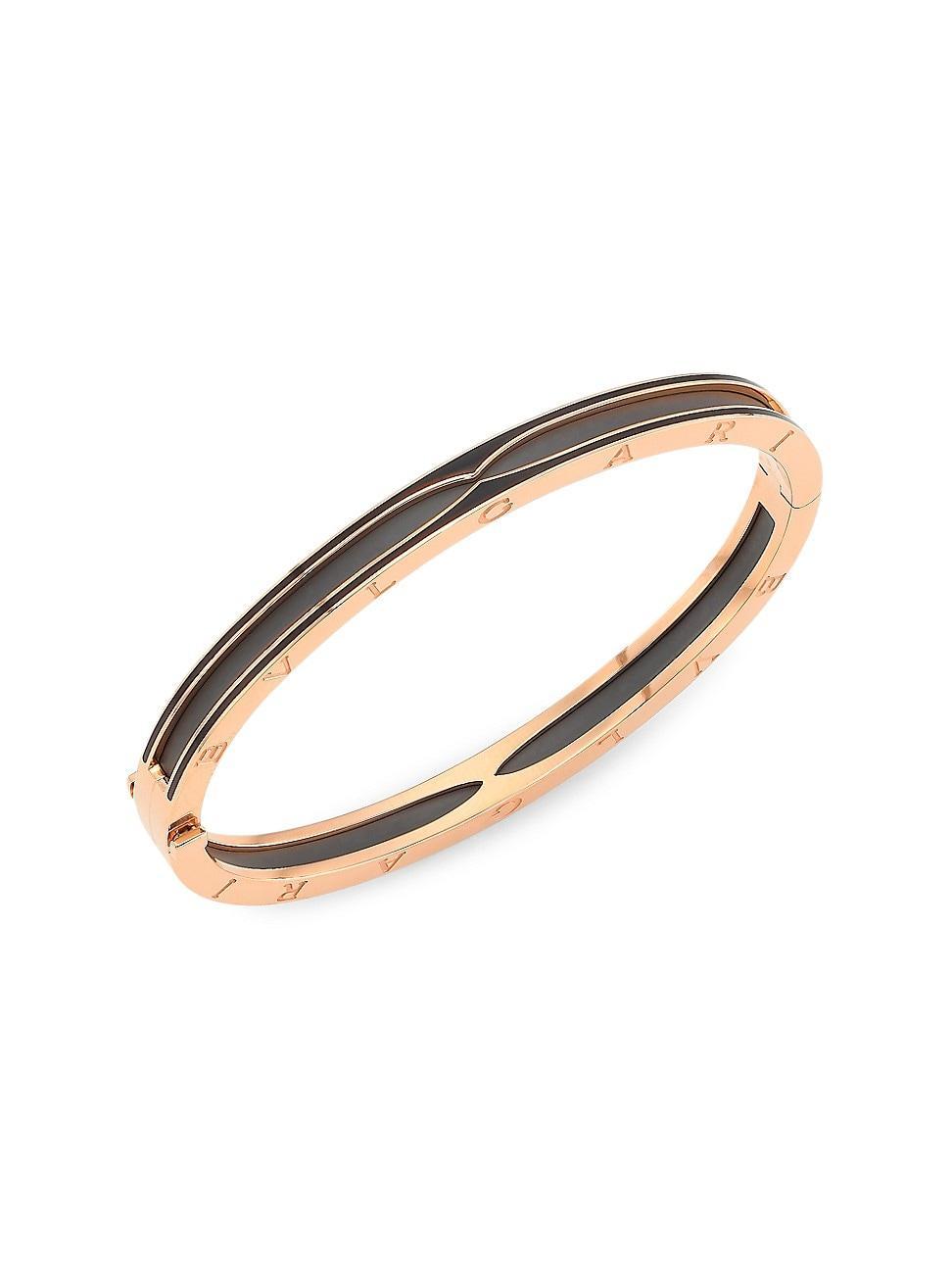 Womens B. zero1 18K Rose Gold & Ceramic Bangle Product Image