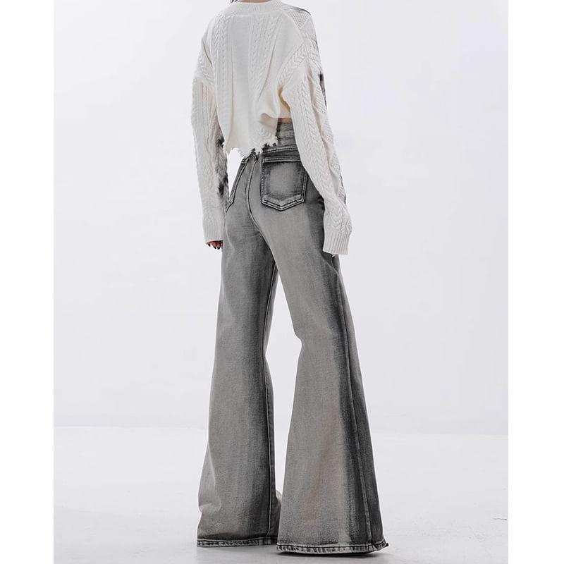 Mid Waist Wide Leg Jeans Product Image