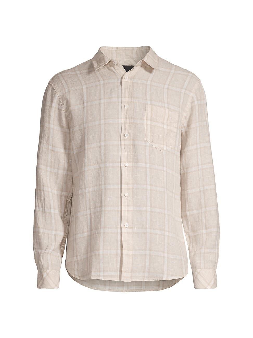 Mens Havana Plaid Button-Front Shirt Product Image