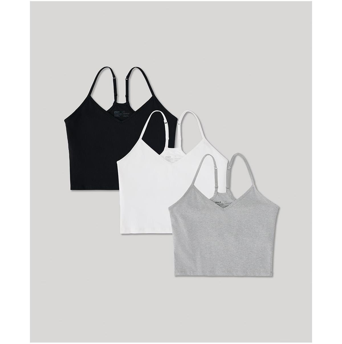 Women's Everyday Shelf Bra Cropped Camisole 3-Pack Product Image